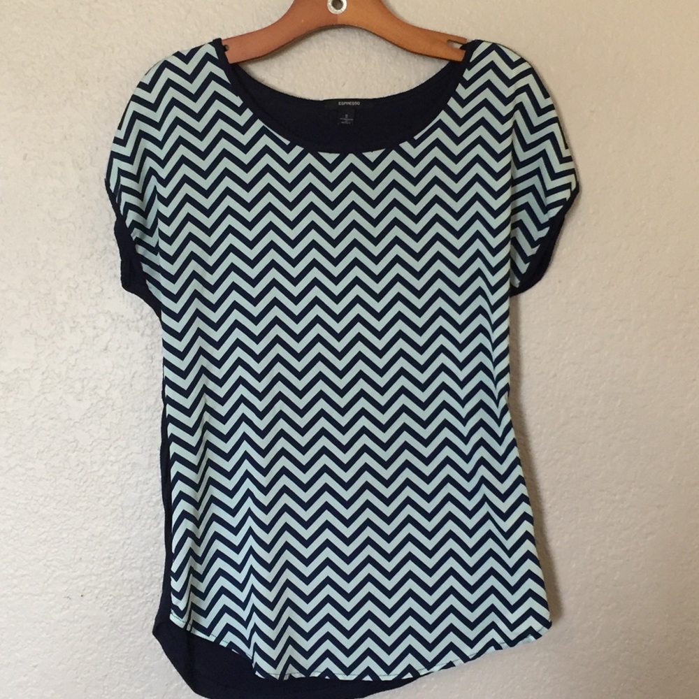 Turquoise & Navy Top